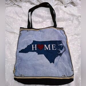 North Carolina Tote, North Carolina HOME bag UNC, DUKE, ECU, NC STATE, NCCU Gift